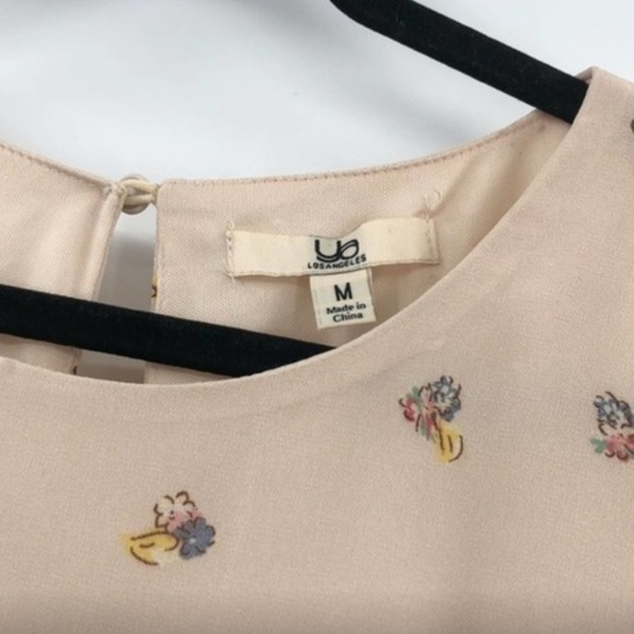 Ya Los Angeles Floral Multicolor Chiffon Cutout Blouse - Picture 3 of 5